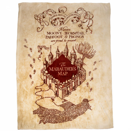 Harry Potter Marauders Map Silk Touch Throw Blanket 50"x70"
